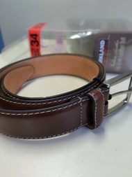 意大利真皮男裝皮帶 Leather Belt (Calvin Klein 商務皮鞋辦公室辦公桌工作全新男裝深啡色真皮 LEATHER SHOES Man Men fashion 婚宴結婚擺酒禮服返工藍