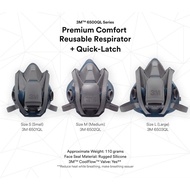 3M 6500QL Series Premium Reusable Respirator/ 6501QL (S), 6502QL (M), 6503QL (L) *Respirator Only* P