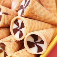 Pop Chocolate Crisp Tube Cone Crisp Tube Chocolate Cream Crispy Heart Mini Cone Children Snacks 8/8