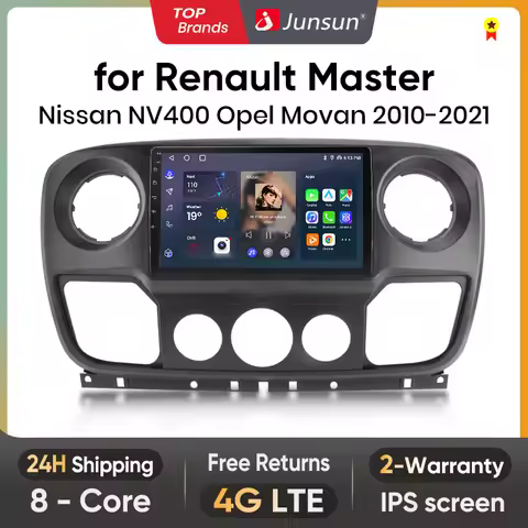 Junsun V1pro Android Auto Radio for Renault Master Nissan NV400 Opel Movan Wireless Carplay 4G Car M