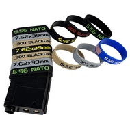 6 Pack Magazine Marking Band for 7.62x39 5.56 NATO .223 REM .300 BLK Recessed Letters Magazine Marki