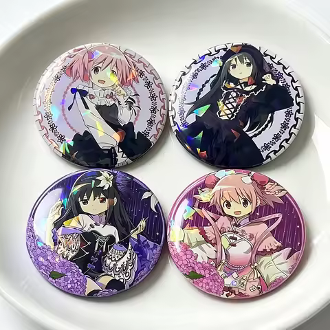 Anime Magical Girl Xiaoyuan Starry Badge Kaname Madoka Miki Sayaka Akemi Homura Cartoon Brooch Lapel