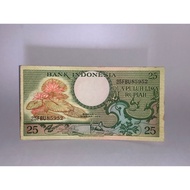 Uang Kuno Indonesia 25 Rupiah seri bunga tahun 1959 Kondisi XF ke AUNC