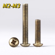 H62 Brass Phillips Round Head Screw M2/M3/M4/M5 Flat Tail Phillips Screw