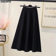 2024 Women Casual Office Midi Skirt Womens High Waist Elegant Pleated Skrit Stylish Korean Harajuku