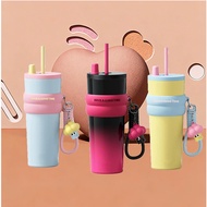 GANTUNGAN 316 Stainless Steel Tumbler with Free Straw and Hanging/ Tumbler Drinking Bottle Vacuum Tu