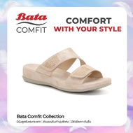 Bata Comfit Womens Comfort Shoes รองเท้าเพื่อสุขภาพ Comfortwithstyle รองเท้าแตะ รองเท้าลำลองแบบสวม สำหรับผู้หญิง  รุ่น Cena สีเบจ 6615319