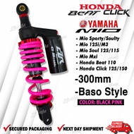 CZR Rear Shock BLACK PINK  Absorber 300mm Mio Beat Click Sporty Soul 125i