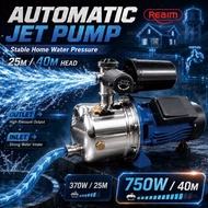 REAIM Jet Pump Water Pump Automatic 1HP Stainless Steel Jetmatic Booster Pump For Home Water Pressur