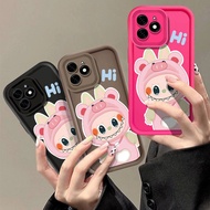 Pink LABUBU shockproof Phone casing forOPPO a83 A1 A98 5g A36 A76 A57 A58 A78 A1X A74 A95 F19 F11 PR