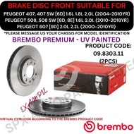 BREMBO GENUINE DISC BRAKE ROTOR (FRONT) FOR PEUGEOT 407, 407 SW [6D] '04-10YR / 508, 508 SW [8D, 8E]