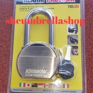 Krisbow 110Db Brass Alarm Padlock / Padlock