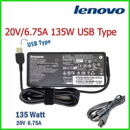 20V 6.75A USB 135W AC Adapter Laptop Charger For Lenovo Legion Y720 Y7000P P50 P51 P70