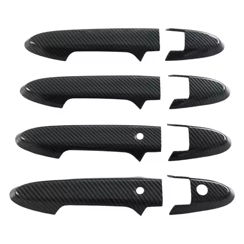 Car Exterior Door Handle Cover Trim For Honda City Hatchback 2021-2023 Accessories Carbon Fiber