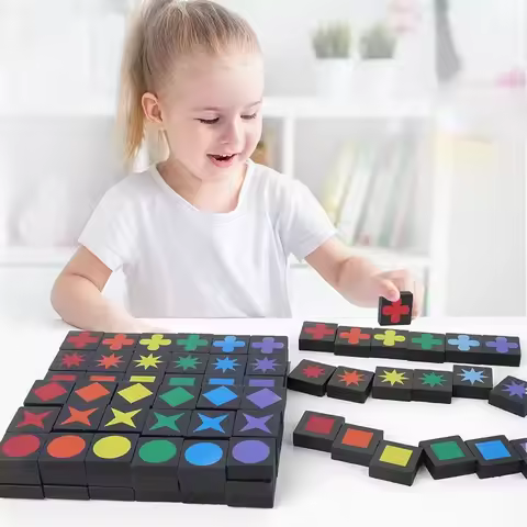 New Children's Educational Toys Qwirkle Wooden Chess Parent-child Interactive Games Kids Adult Hobbi
