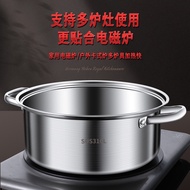 ST-ΨThickened Food Grade316Stainless Steel Pot, Short Soup Pot, Hot Pot for Household Induction Cooker