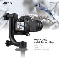 Andoer Heavy Duty Metal Panoramic Gimbal Tripod Head with Arca-Swiss Standard Quick Release Plate Al