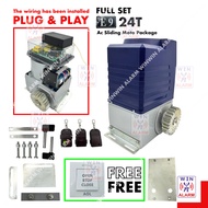 E9 24T L200 AC MOTOR SLIDING AUTOGATE FULL SET (1500KG) FULL SET WITHOUT GEAR RACK Heavy duty autoga