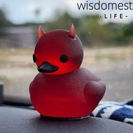 WISDOMEST Duckieville Ducks, Resin Mini Devil Ducky, Funny Creative Duck Figurine