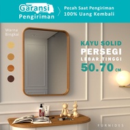 Square Mirror 50x70 cm | SOLID Wood Frame