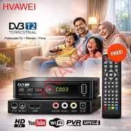 Dekoder MYTV DVB-T2 Set Antena Dalam + Kabel HDMI Full Set Myfreeview HD Siap Pasang Ready Stock