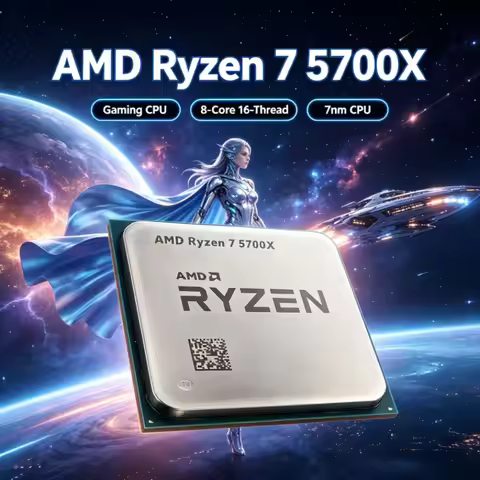 AMD Ryzen 7 5700X AM4 Processor 8 Core 16 Thread 7nm 32MB L3 for Photo and Video Editing