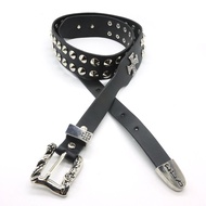 Subculture Cross Belt y2k Black rivet belt