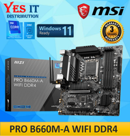 MSI PRO B660M-A WIFI DDR4 MOTHERBOARD + INTEL 12th/13th  GEN PROCESSOR