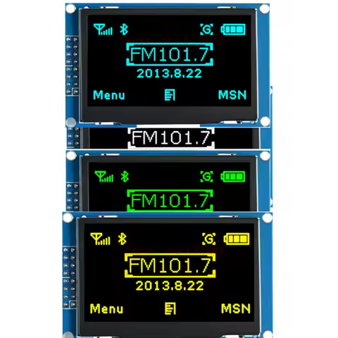 3.3v 2.42 Inch Green 128x64 OLED Display Module OLED 8Bit-6800/8080 4-SPI Serial I2C IIC Interface 1