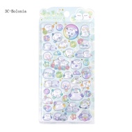 BO 3D Resin Sticker Cartoon Animal Sticker for Scrapbooking Journals Planner Album