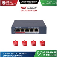 DS-3E1105P-EI/M - HIKVISION SMART POE SWITCH 4 PORT POE 1 UPLINK