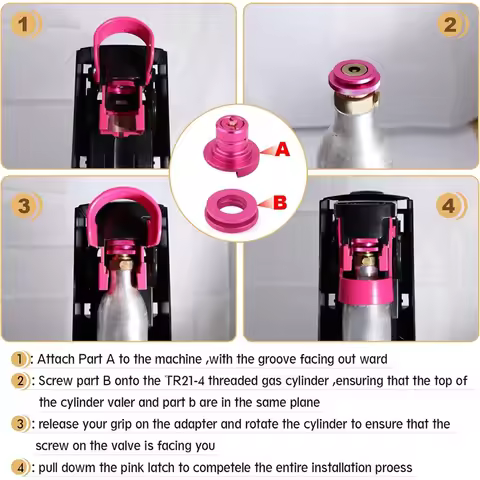 N10R-Co2 Quick Adapter For Soda Water Machine For DUO/ART/GAIA,Co2 Tanks Adapter For Soda Bottle Wit