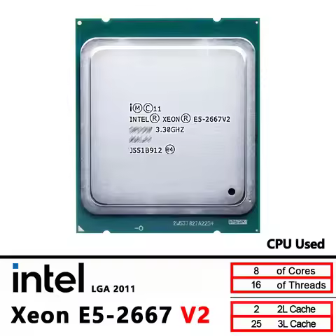 Intel Xeon E5 2667 V2 E5-2667V2 Used CPU processor 8-Core 3.3GHz 130W LGA 2011 Processor