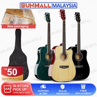 Guitar Acoustic 38 Inch Basic Level Cheap Black Cutaway Guitar Set Beginner Rounded 吉他