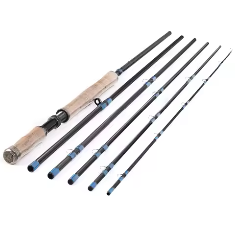 13ft 3.9m 8wt-9wt 14ft 4.2m 9wt-10wt Carbon Spey Rod Fly Fishing Pole Medium-Fast 6 Pieces Section C
