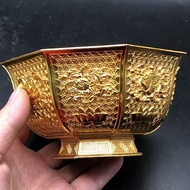 Antique Magazine Collection Gilt Bowl Eight Treasure Bowl Magic Bowl Copper Bowl Home Craft Ornament