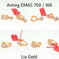 0Hr Anting EMAS ASLI Kadar 700 / 16 K ( TOKO MAS LIA GOLD BEKASI )