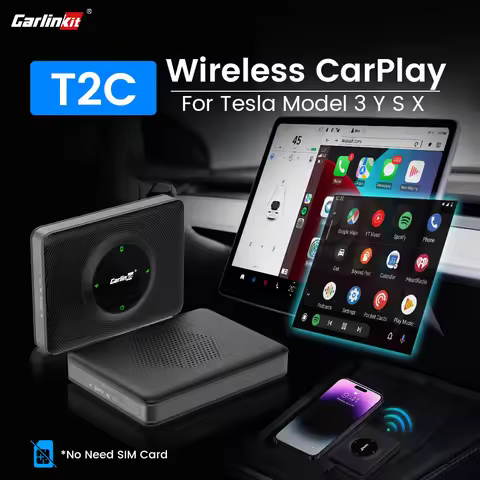CarlinKit T2C Wireless CarPlay For Tesla Android Auto Adapter for Model 3 Model Y S X BT Connect No 