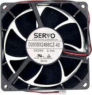 ACROTOR 2-Wire DC24V 0.34A 92x92x38mm Cooling Fan, 3.62"L x 1.5"W x 3.62"H, Desktop, Laptop Compatib
