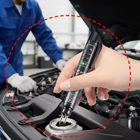 Car Brake Fluid Tester Pen 5 LED Display DOT4 DOT5 Brake Fluid Moisture Analyzer High Accuracy Brake