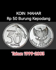 10 Keping Koin Rp 50 Rupiah Kepodang Rp 50 Burung Kepodang Tahun Random Souvenir Mahar Koleksi Uang