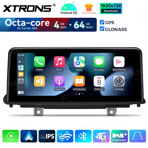XTRONS 10.25" Android 14 Car Multimedia Player For BMW X5 E70 X6 E71 NBT System Octa Core 4+64GB Bui
