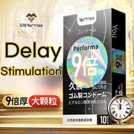 9 Times Long-lasting condom, delayed condom, large-particle ultra-thin hyaluronic acid male condom