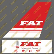 Far East Airlines Vertical Tail 3M Sticker Upper 63x86mm Lower 23x90mm