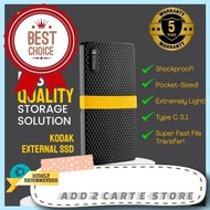 Kodak Portable SSD X200 High Performance External SSD(256GB/512GB) Hardisk Storage