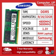 【Local 24H ship】DDR5 8GB/16GB/32GB Samsung Laptop RAM 4800MHZ 5600MHZ SODIMM memory for notebooks