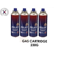 4 bottle Liquefied Butane Gas Cartridge 230g MADE IN KOREA (4 Bottles)gas tin/ gas dapur