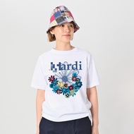 Korean Clothing 45R Co-Branded MAR Slub Cotton Cluster Short-Sleeved T-Shirt Men Women Same Style Co