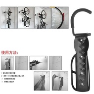 Bicycle Storage Hook Wall Mounted Rack Single Bike Vertical Hanger with Screws Black