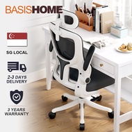 BASISHOME Ergonomic Office Chair Desk Chair with Footrest &amp; Lumbar Support